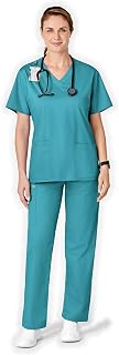 Wink Scrubs for Women, Boundless, Classic Wide Leg Cargo Pants with Full Drawstring and 8 Pockets