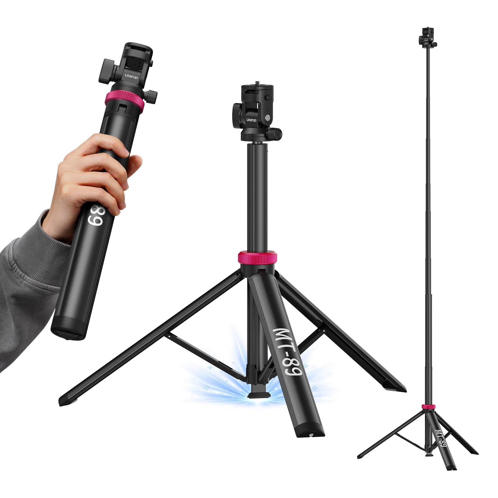 ULANZI MT-89 Light Stand for Photography, 82'' Extendable Tripod Aluminum | 1/4"