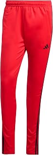adidas Men's Train Essentials 3-Stripes Training Pants, Pure Ruby/Black, XXL