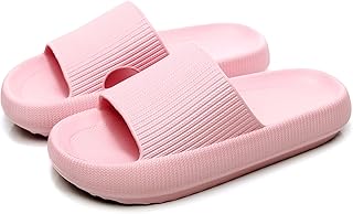 rosyclo Cloud Slippers for Women Men Massage Shower Bathroom Non-Slip Quick Dry Open Toe Super Soft Comfortable Thick Sole Home House Cloud Cushion