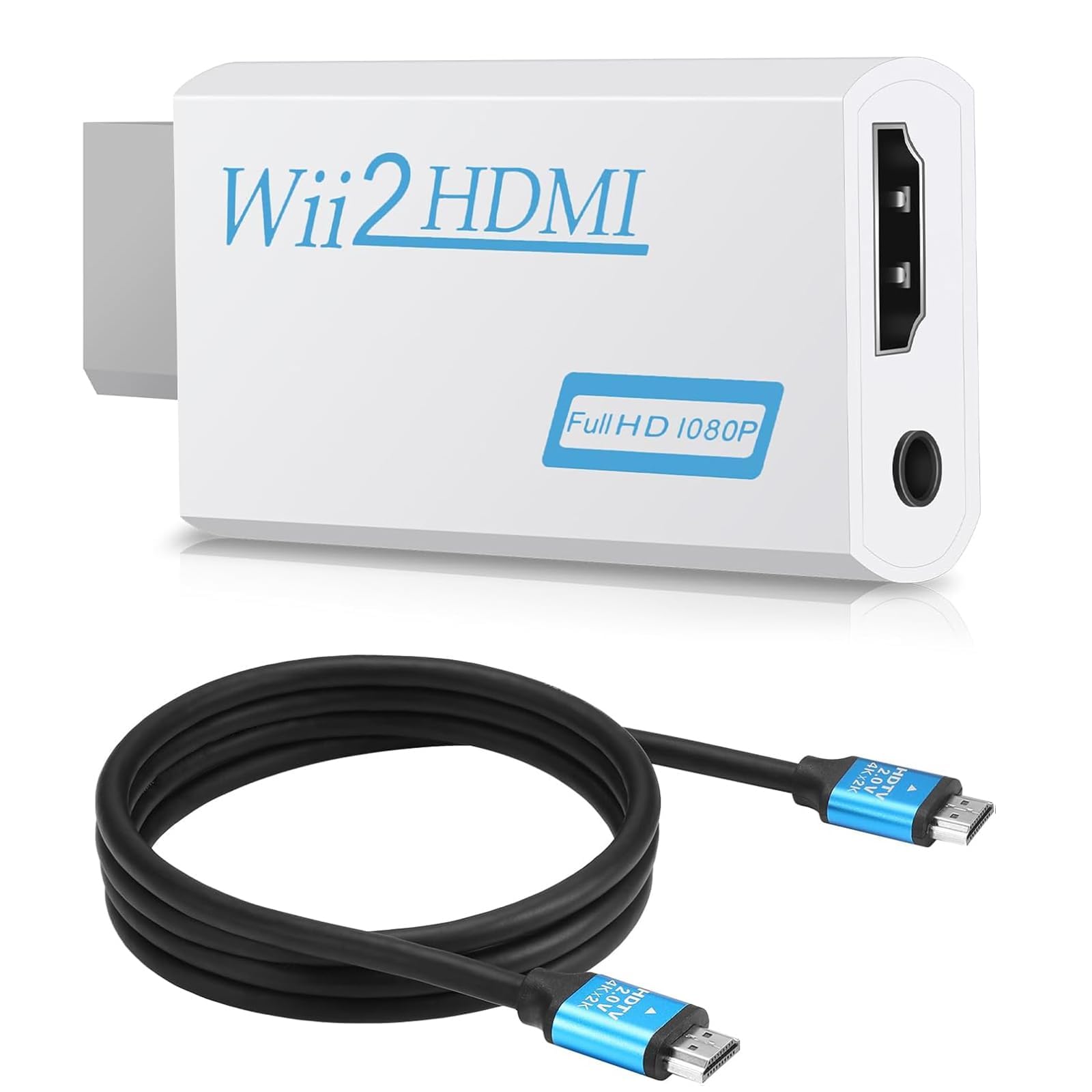 Zacro Wii to HDMI Converter 1080P, Wii HDMI Adapter with 1.5M HDMI Cable | Wii A