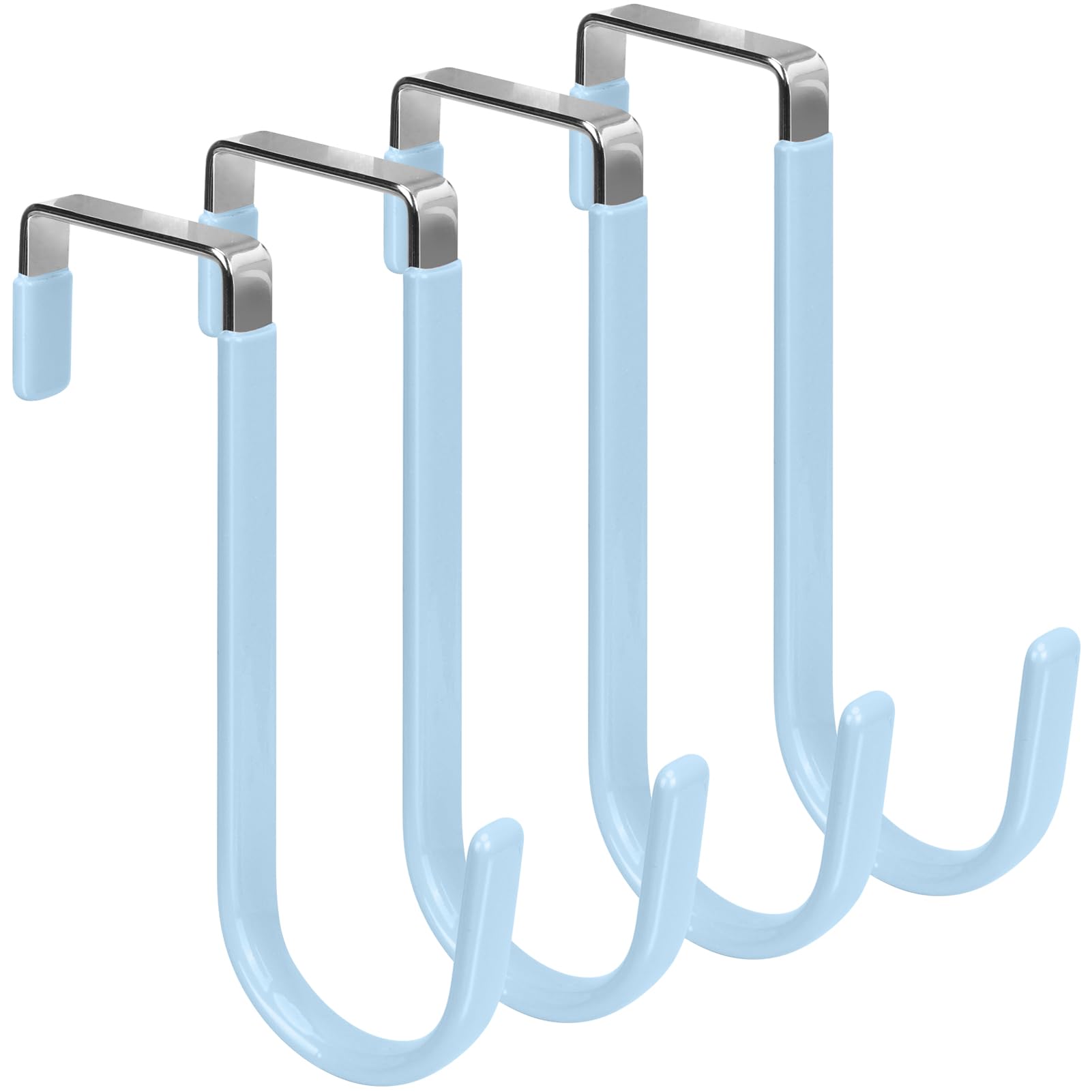 FYY Over The Door Hooks, 4 Pack Door Hangers Hooks with Rubber Prevent Scratches