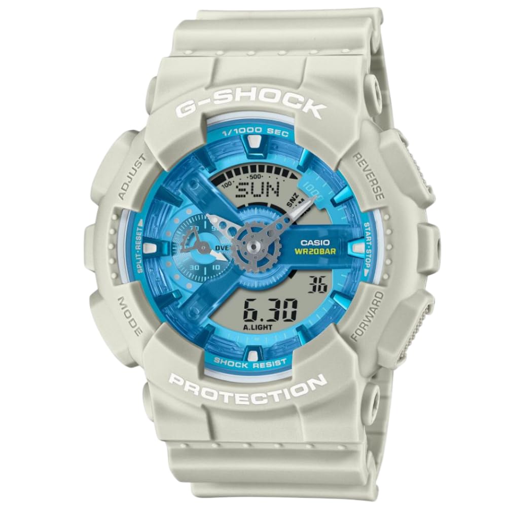 Casio G-Shock Oasis GA-110AS-5A Analogue and Digital Watch with Blue Beige Dial