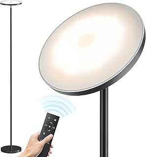 SUNMORY Floor Lamps for Living Room，LED Standing Lamp with Remote Control | 32W/3000LM Super Bright, 69" Tall Floor Lamp with Stepless Dimmable, Modern Torchiere Corner Lamp for Bedroom, Office