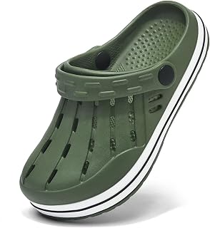 Cubufly Scarpe da giardino per bambini Ragazzi Ragazze Glitter Stripe Band Zoccoli Bambino Slip On Sandali Acqua Bambini Spiaggia Piscina Slipper