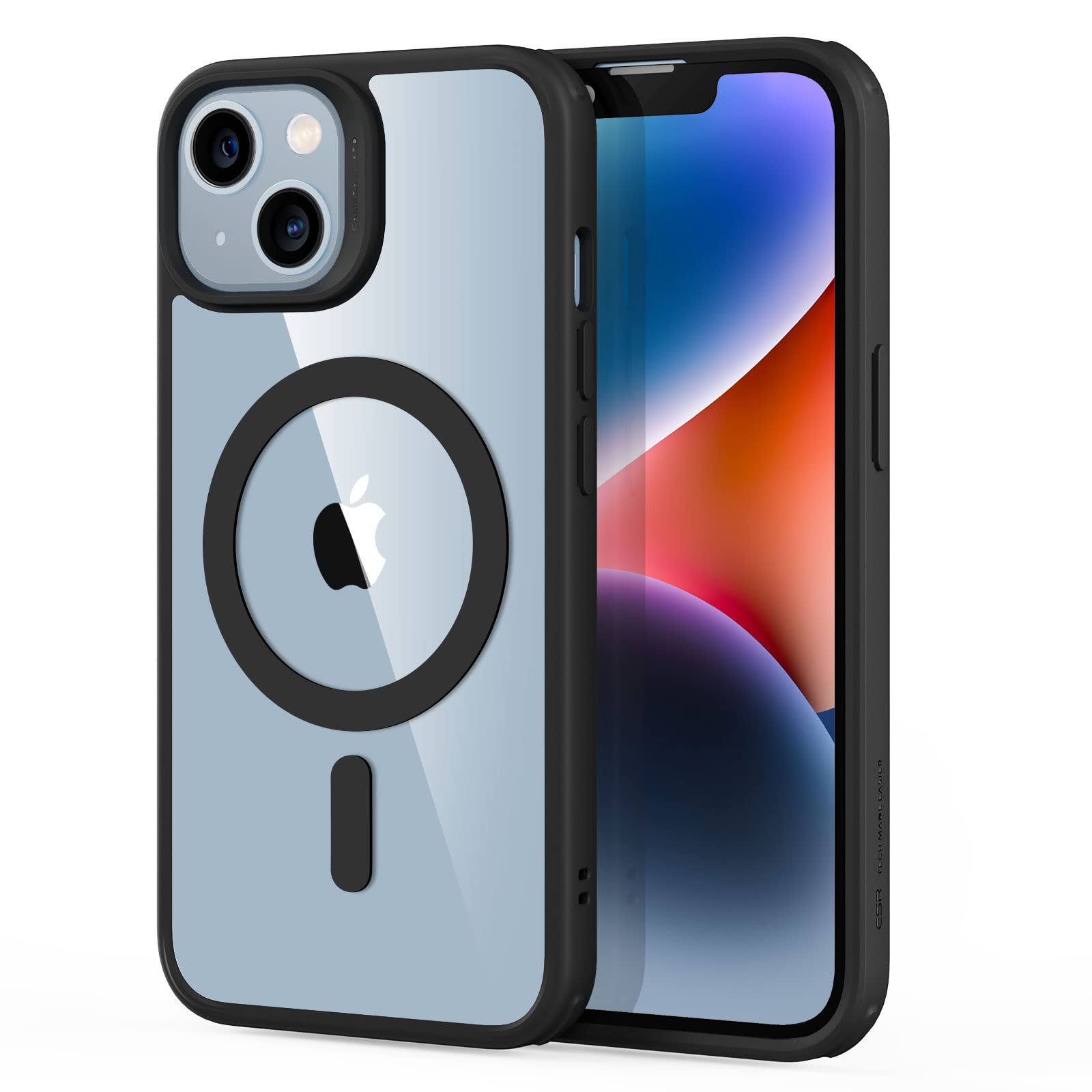 ESR Classic Hybrid Cover for iPhone 14/13, Black Transparent