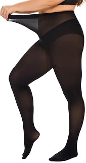 DUCMODA Women's Curvy Tights Large Sizes Semi Opaque Tights Plus Sizes XL-4XL Oversize Over 10 Colours