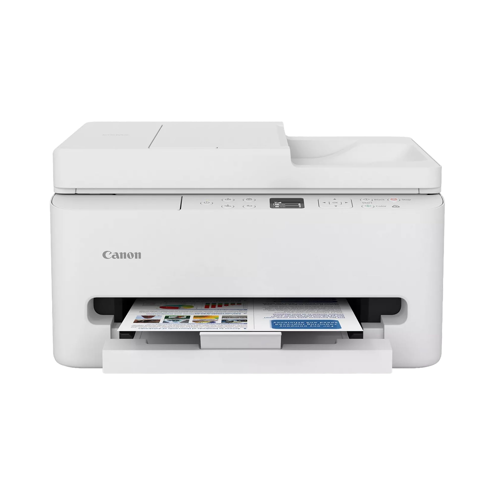 Canon PIXMA TR7120 Wireless Color Inkjet Printer, Duplex Printing, White – Home 