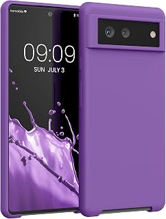 kwmobile Case Compatible with Google Pixel 6 Case - TPU and Silicone Anti-Shock Case - Suitable for Wireless Charging - Light Mauve