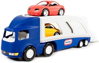 Little Tikes Big Car Carrier - Large Hauler with 2 Sports Cars - Hours of Fun - Indoor or Outdoor Use, Blue, 73 x 19 x 25 cm