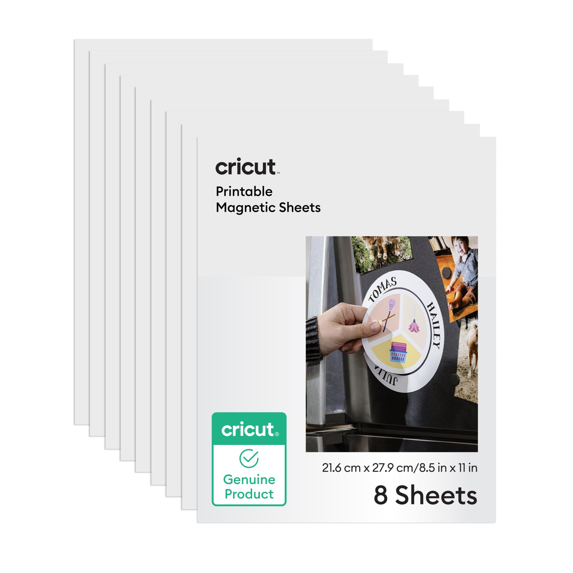 Cricut® Printable Magnet Sheets - 8.5 in x 11 in (8 Count) | Thin, Flexible, &am
