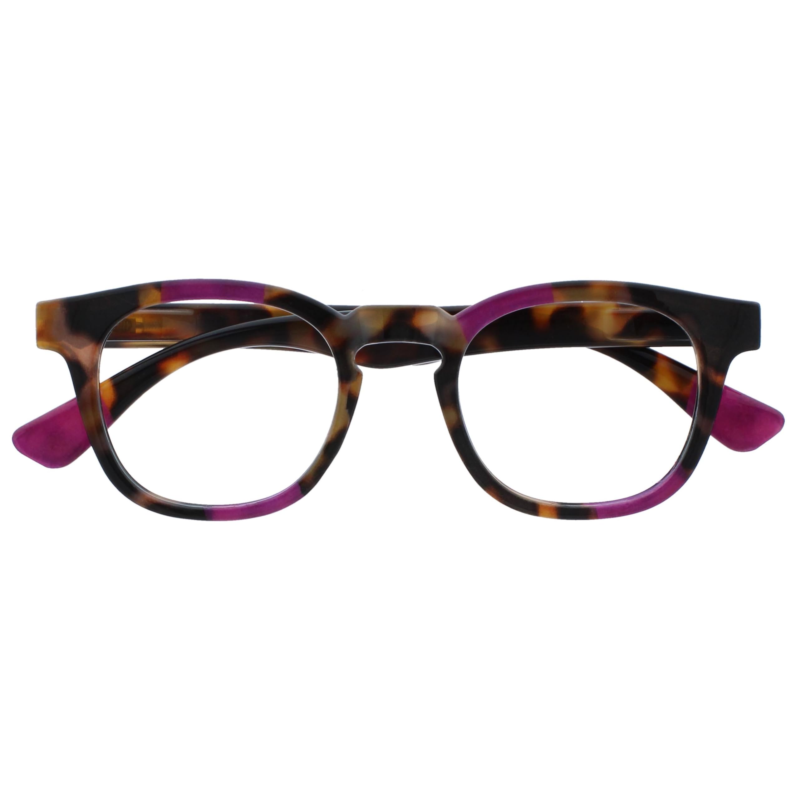 OPULIZE Ava Women's Lady Brown Purple Turtle Super Comfortable Fit Reading Glass