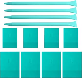 Mini Squeegee Rubber，Optimized for use with Mesh Backed Stencils and Transfers ， Mini Squeegee for Scorch Paste Wood Burning Paste, Paint, Screen (12)