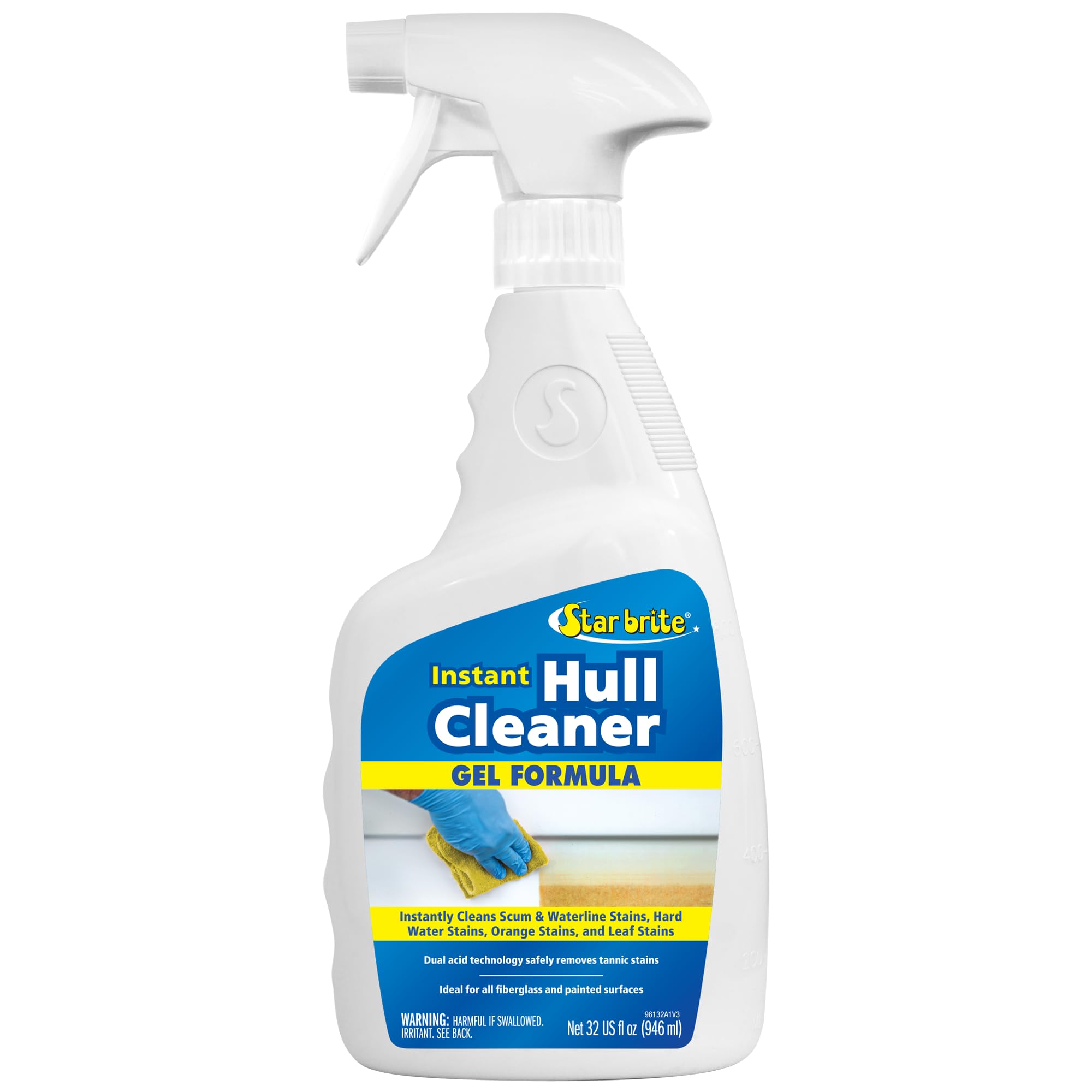 STAR BRITE Instant Hull Cleaner - 32 Oz Gel Spray - Easily Remove Stains, Scum L
