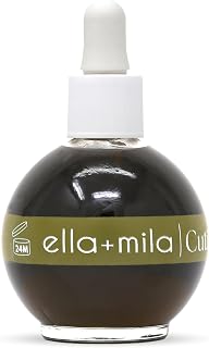 ella+mila Nail & Cuticle Oil, Olive & Avocado, with Dropper, 2.3 fl oz