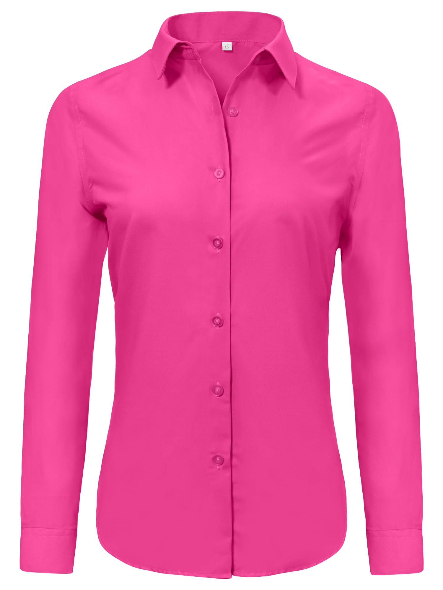Ruisin Super Soft Wrinkle Free Button Down Shirts for Women Solid Long Sleeve St