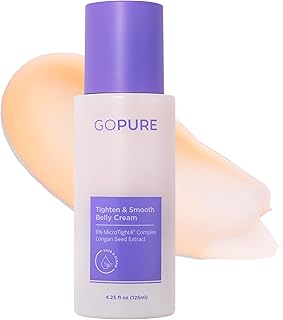 goPure Firming Belly Cream - Dermatologist-Developed Moisturizer with MicroTight4 Complex - Green Microalgae, Longan Seed, Copper Tripeptide-1 - Quick Absorbing for Smooth, Firmer-looking Skin