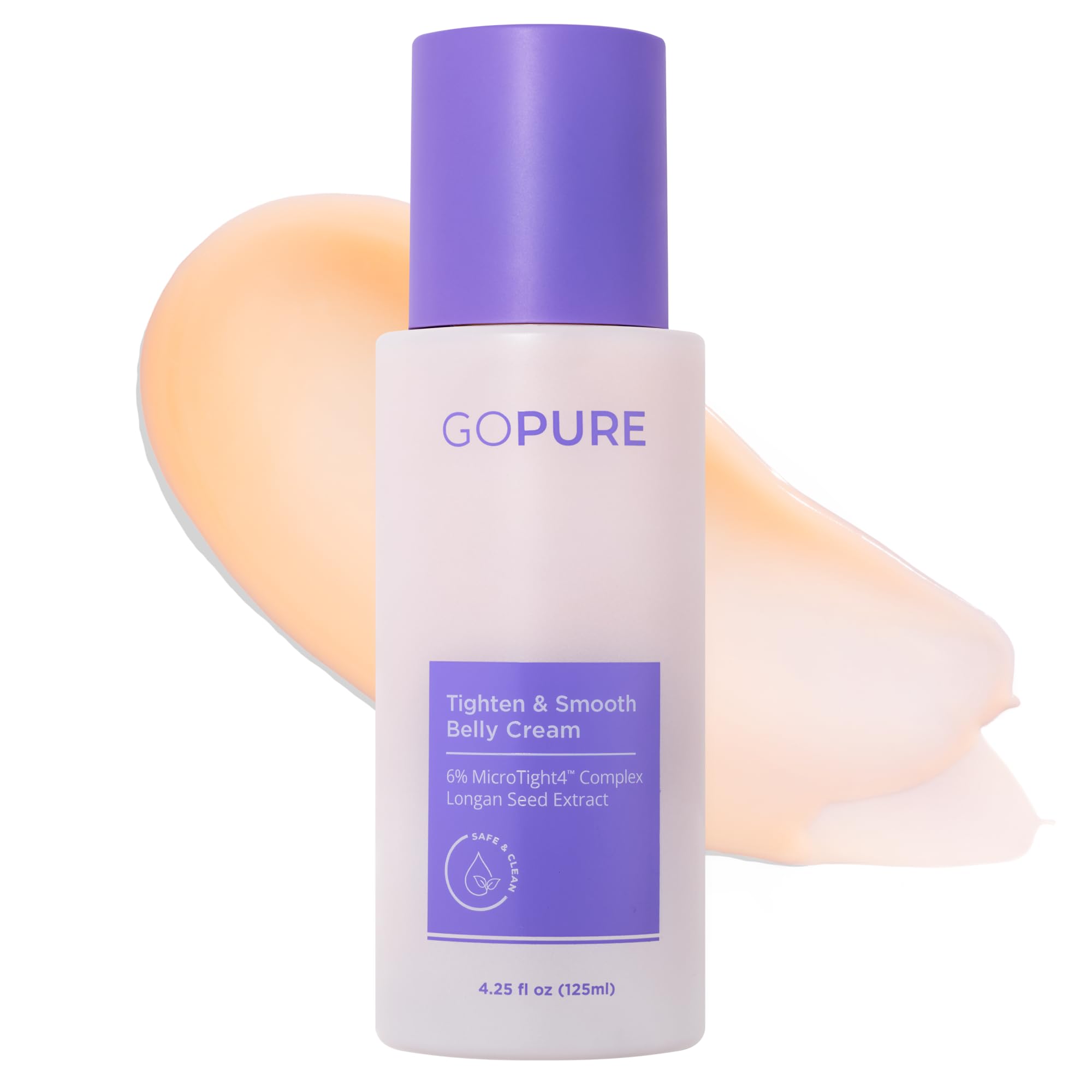 goPure Firming Belly Cream - Dermatologist-Developed Moisturizer with MicroTight