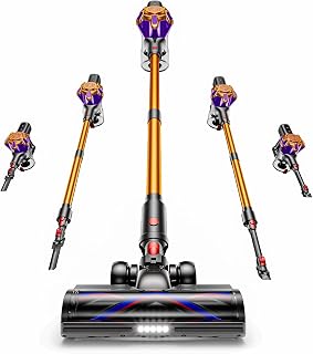 Zulyxio Cordless Vacuum Cleaner, 580W 50Kpa Powerful Stick Vacuum with 65 Mins Runtime,Anti-Tangle, Self-Standing, Rechargeable,Lightweight Vacuum Cleaners for Home Hardwood Floor Carpet Pet Hair