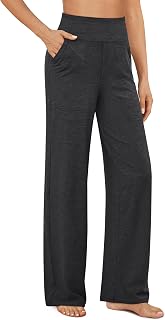 G4Free Women's Yoga Pants Wide Leg Pants with Pockets High Waist Elastic