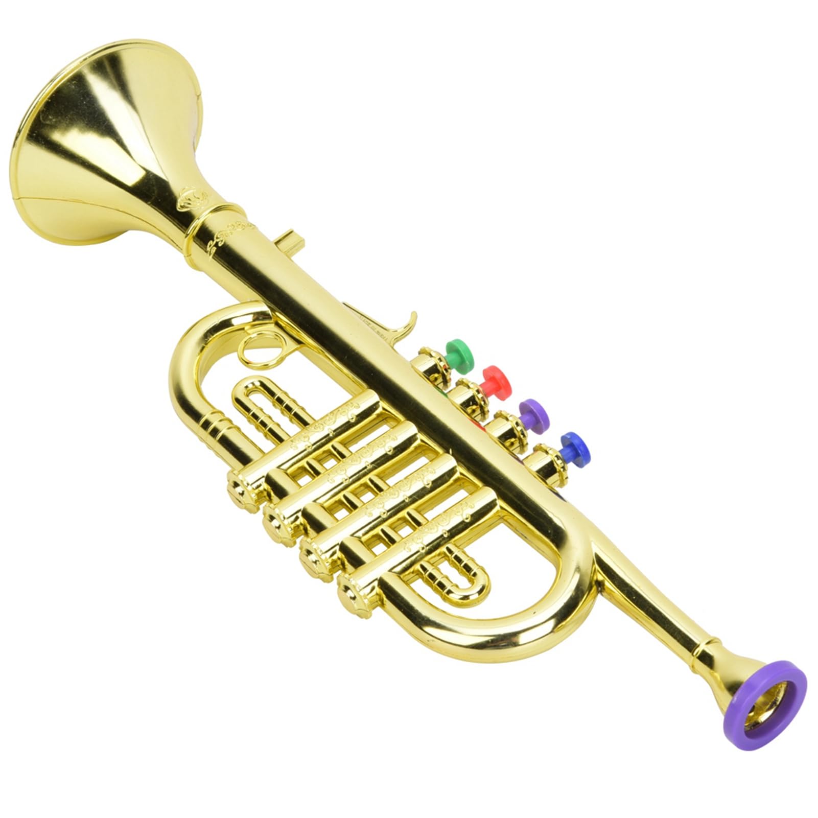 CCYLEZ Kid Trumpet Golden Coated Plastic Musical Toy for Children Preschool Lear