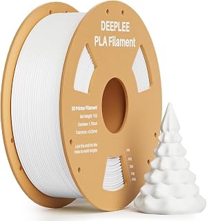 DEEPLEE PLA Filament 1.8mm White 1kg | PLA Filament for FDM 3D Printers, High Accuracy +/- 0.03 mm