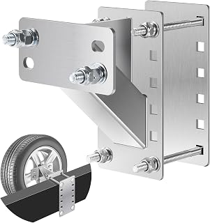 GADFISH Stainless Steel Spare Tire Carrier, Upgrade Spare Tire Mount Trailer Carrier Bracket, Fits 4 &amp; 5 &amp; 6 Lugs Trailer Wheels on 4", 4.5", 4.75", 5" and 5.5" Bolt Patterns, Holds up to 150 Lbs