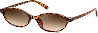 FEISEDY Retro Oval Cat Eye Sunglasses for Women Y2k Trendy Sunnies B0257