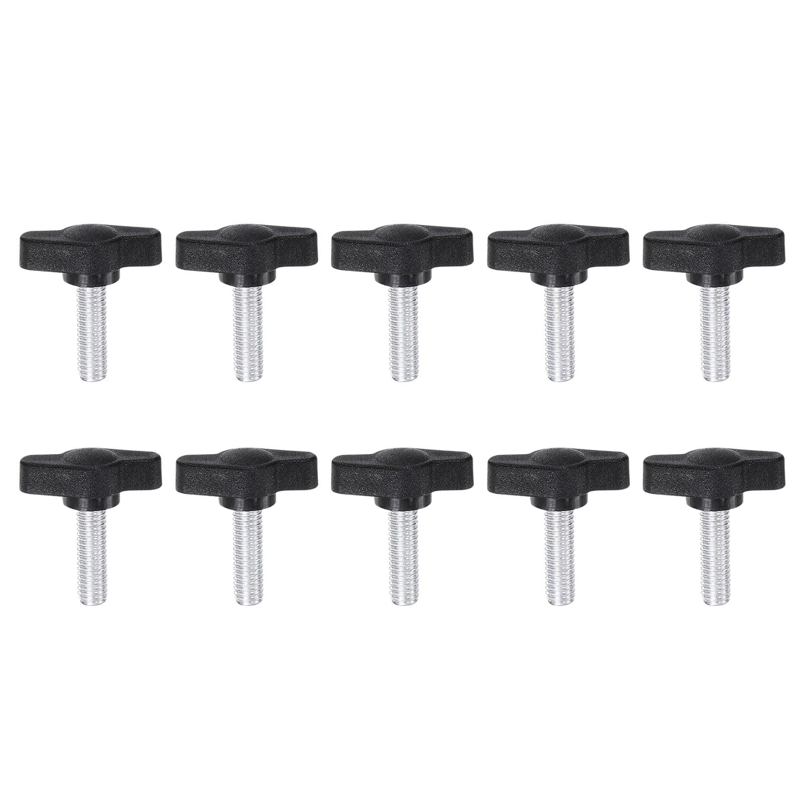 Tea Wing Knob Thumb Screw M6 x 20mm Male Thread 27mm Plastic Head T Knob Adjusta