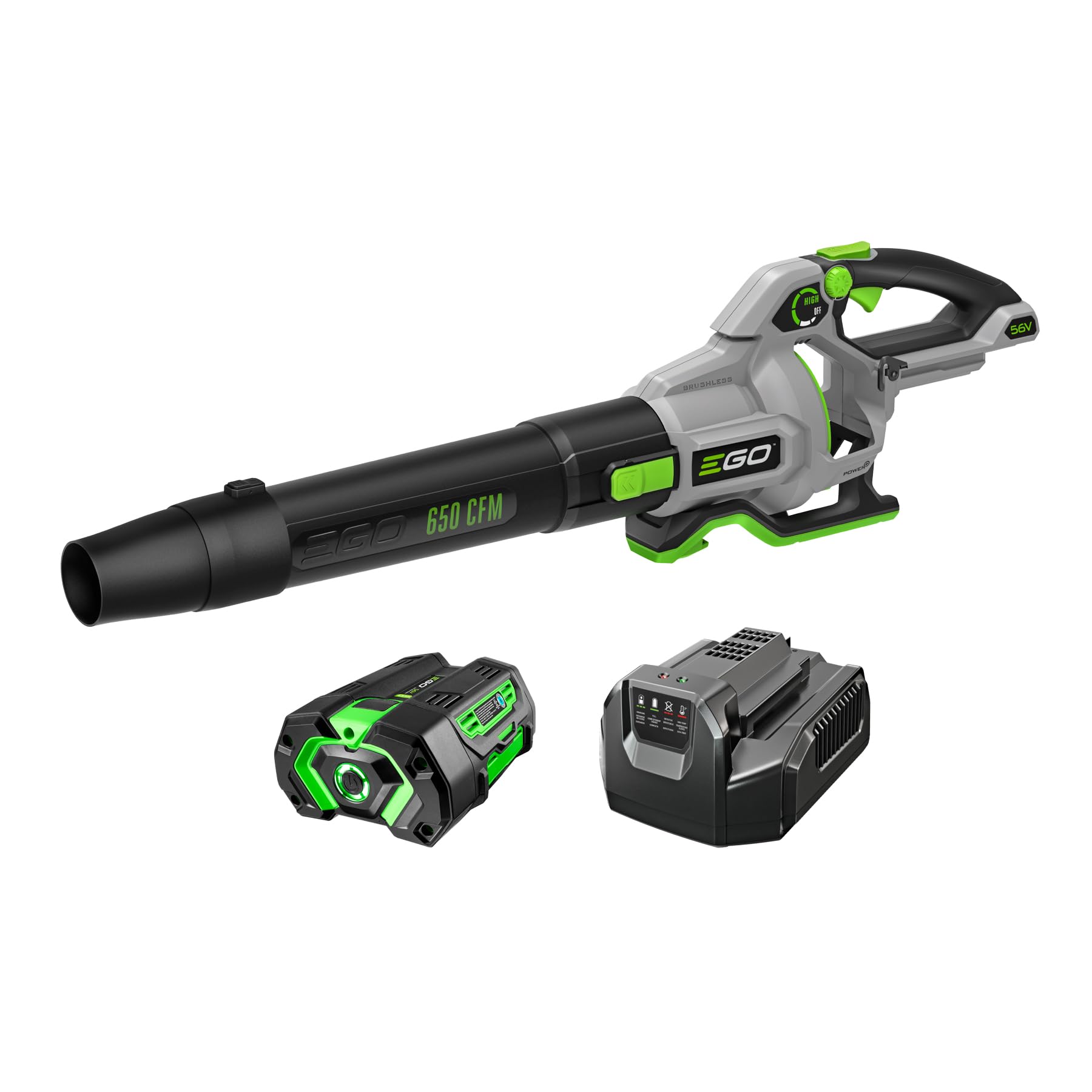 EGO POWER+ Cordless Electric Leaf Blower, 650 CFM, With Battery - LB6504 | Clean