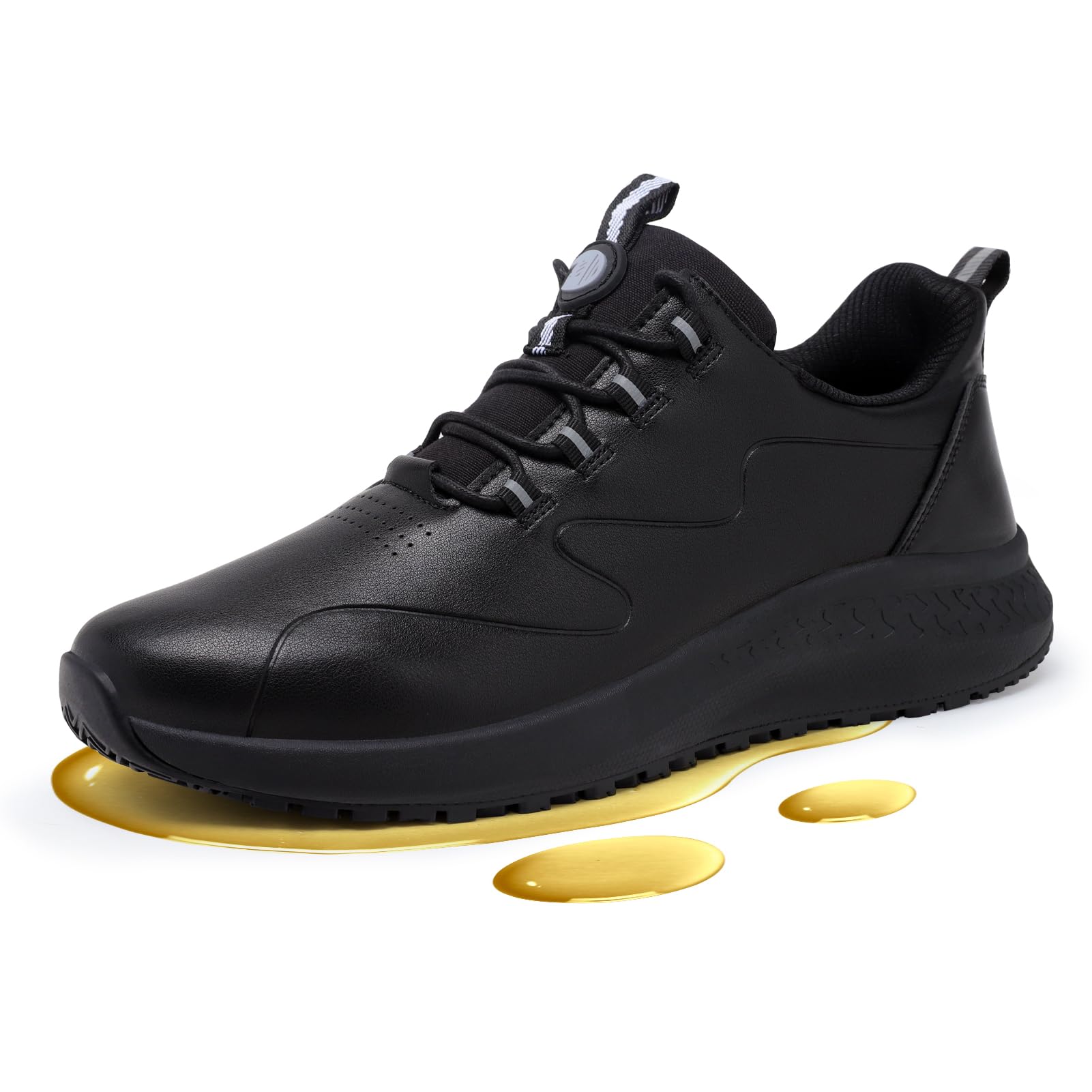 Non Slip Work Shoes for Men Slip on Waterproof Kitchen Chef Restaurant Walking S