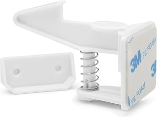 [12-Pack] Invisible Baby Proofing Cabinet Locks - No Drill Child Safety Drawer Latches - Adhesive Childproof Latch for Cabinets, Kitchen &amp; Furniture - Secure Toddler &amp; Infant Safety No Tools Required