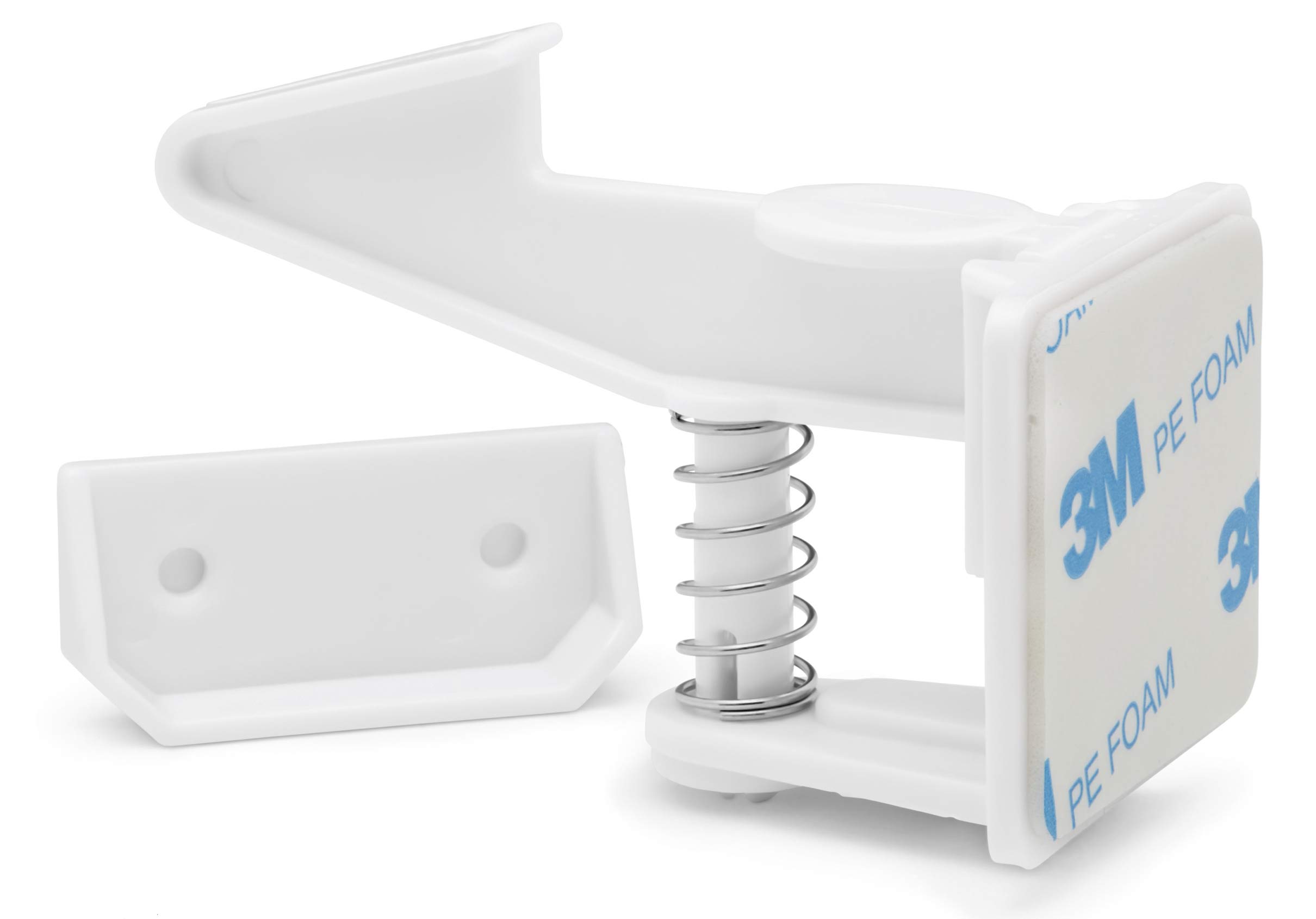 [12-Pack] Invisible Baby Proofing Cabinet Locks - No Drill Child Safety Drawer L