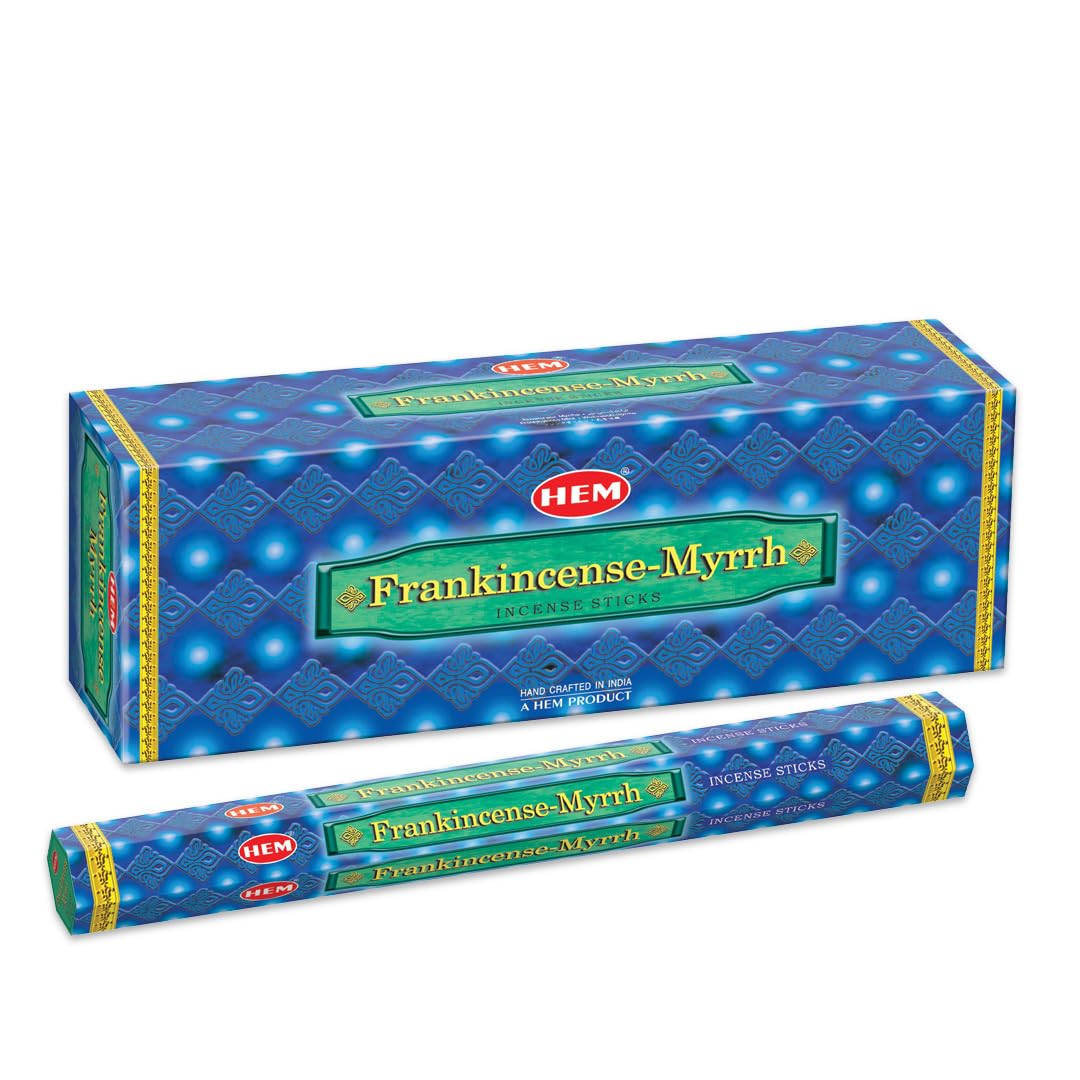 Hem Frankincense Myrrh Incense Sticks - 120 Count | Natural Air Purifying Aromat