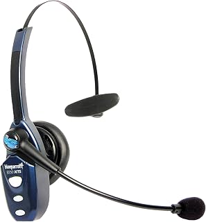 BlueParrott B250-XTS Lightweight Bluetooth Headset | 91% noise canceling headset for truck drivers; lightweight adjustable headband, 20 hr talk time