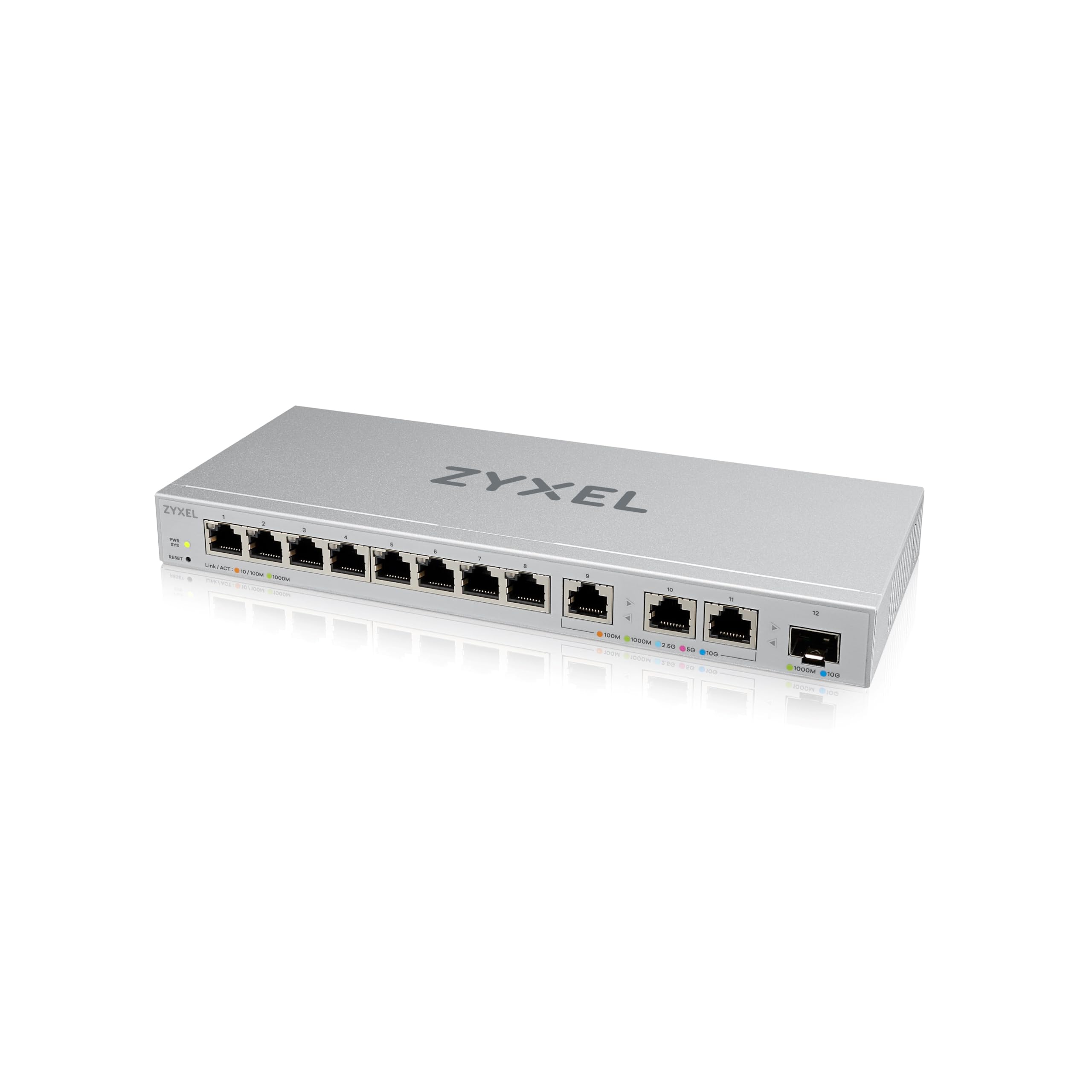 Zyxel Switch Ethernet de 12 Puertos | Gestión Web | 10G | XGS1250-12