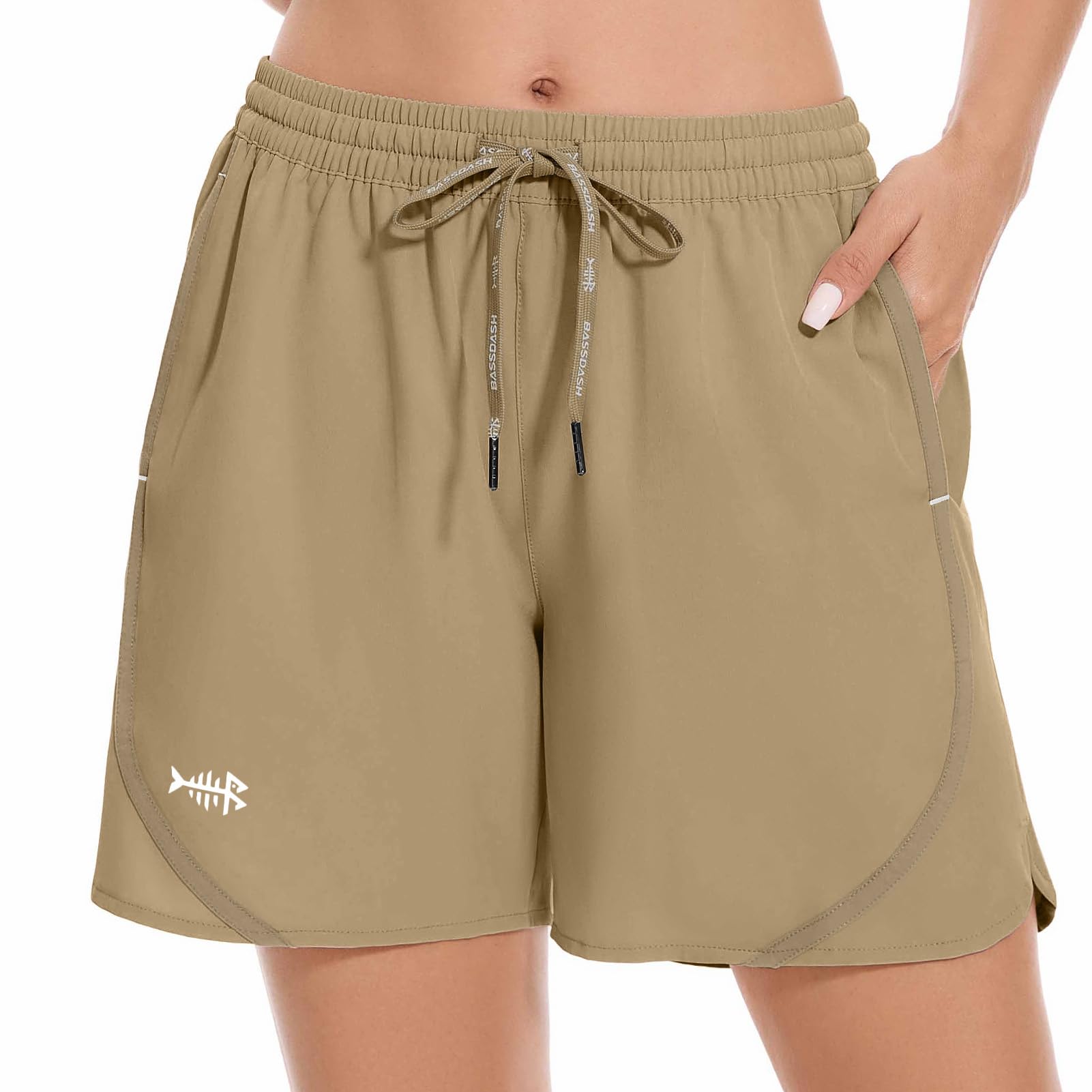 Bassdash FP05W Women's 5 Inch Fishing Hiking Trousers Stretch Shorts UPF 50+ Wat