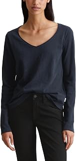 Marc OPolo Denim Women's Organic Cotton V-Neck Long T-Shirt