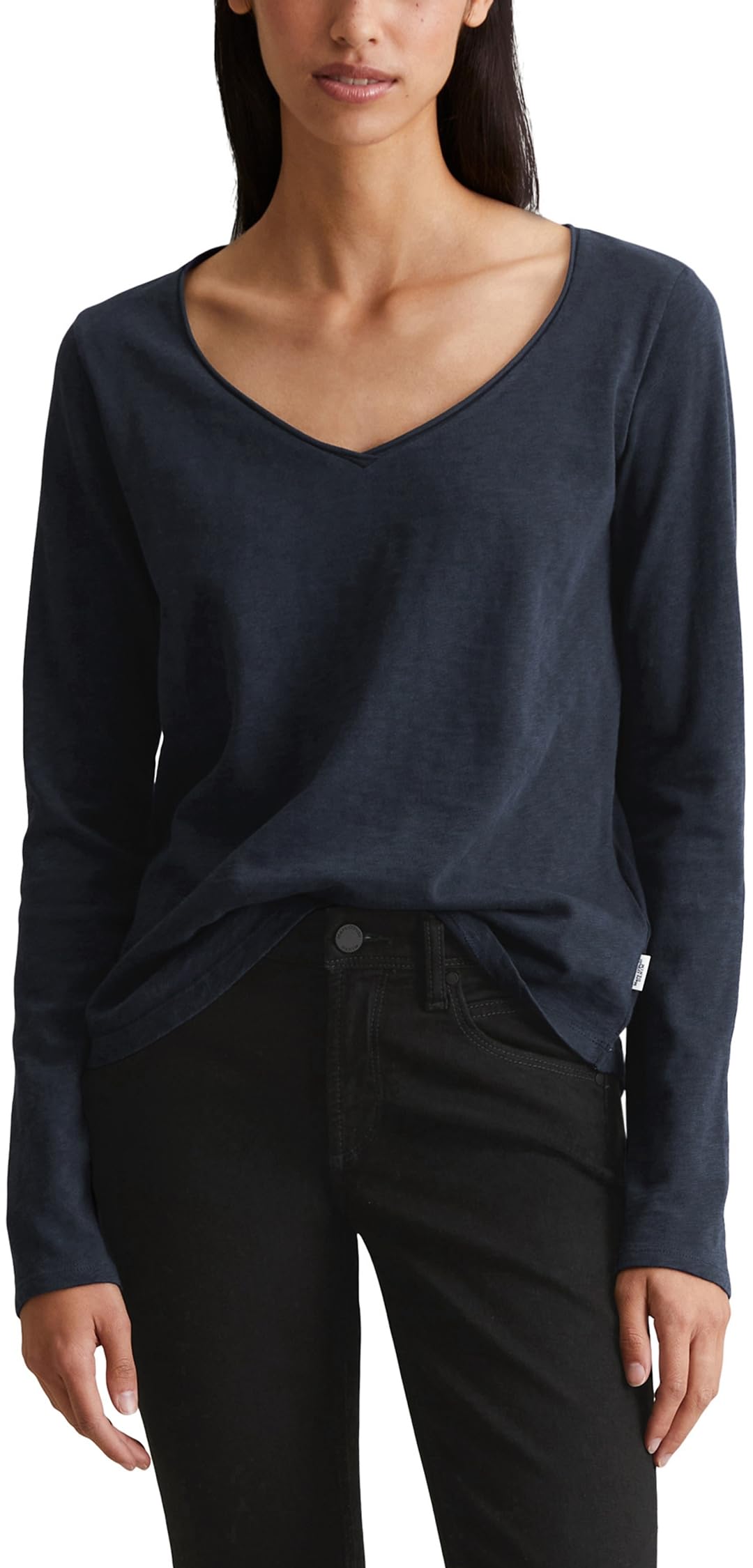 Marc OPolo Denim Women's Organic Cotton V-Neck Long T-Shirt