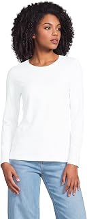 Lands' End - Women’s Long Sleeve Crew Neck T-Shirt - 100% Supima Cotton Jersey - Long Sleeves - Easy Care - Relaxed Fit - Ladies Tops, Women's Clothing