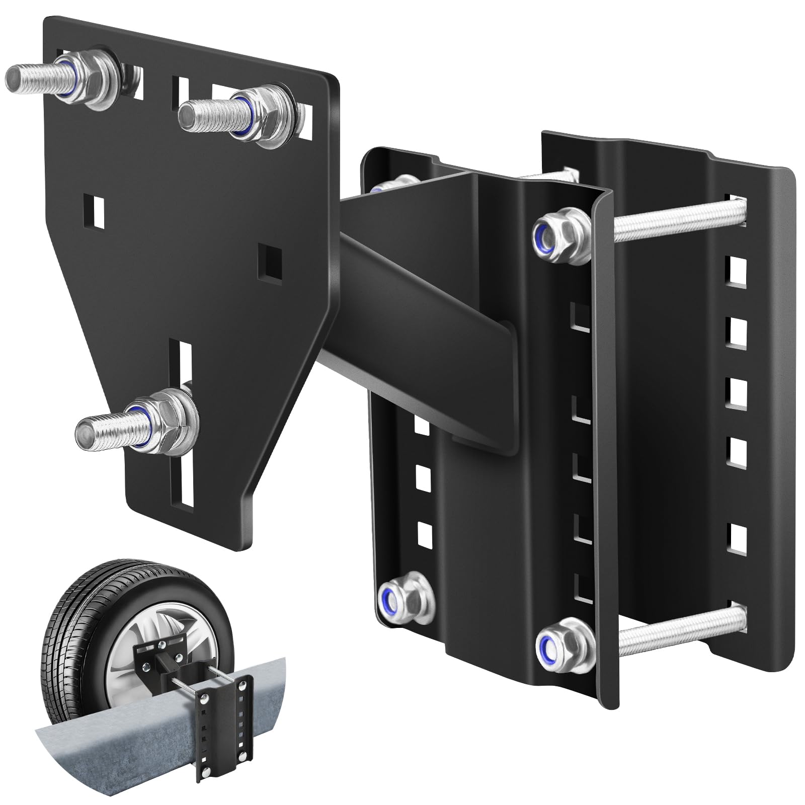 toolhoper Trailer Spare Tire Mount, Boat Spare Tire Mount for Utility Trailer, U