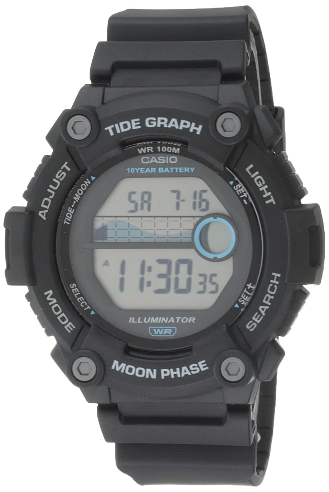 Casio WS1300H Series | Digital Watch | 100 Meter Water Resistance | LED Backligh