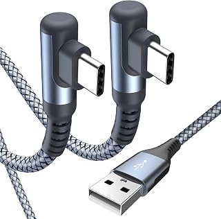USB C Kabel 3.1A Schnellladung [2Stück 1m], Ladekabel USB C Winkel Type C Kabel Nylon für i Phone 18 17 16 15 Pro Max,Samsung S26 S25 S24 S23 S22,S21,S20 S10 S9,S8,Note20,M31 M30s M20,A72 A71 A52 A51