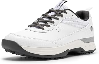 FitVille Men's Golf Shoes Extra Wide Fit Spiked Golf Trainers