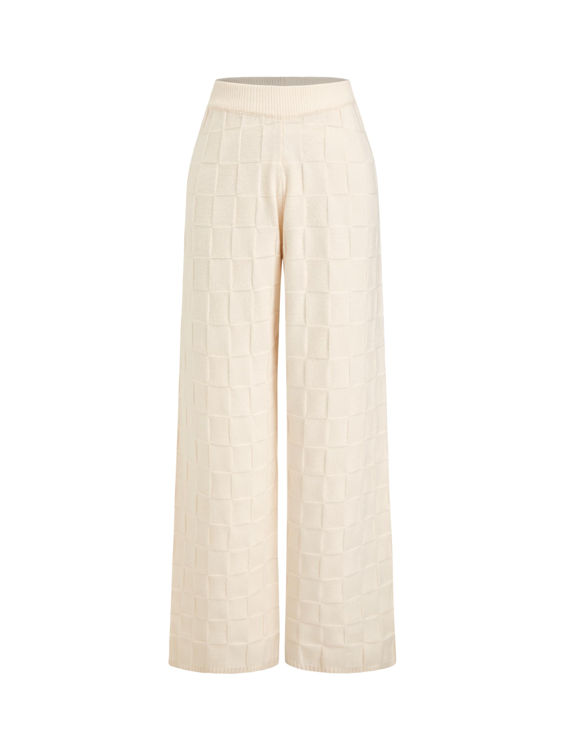 CIDER Lounge Pants for Women Wide Leg Mid Waist Ribbed Casual Solid Color Warm W