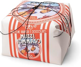 Panettone Tommaso Muzzi Orange and Chocolate, Made in Italy, 1.1 pound