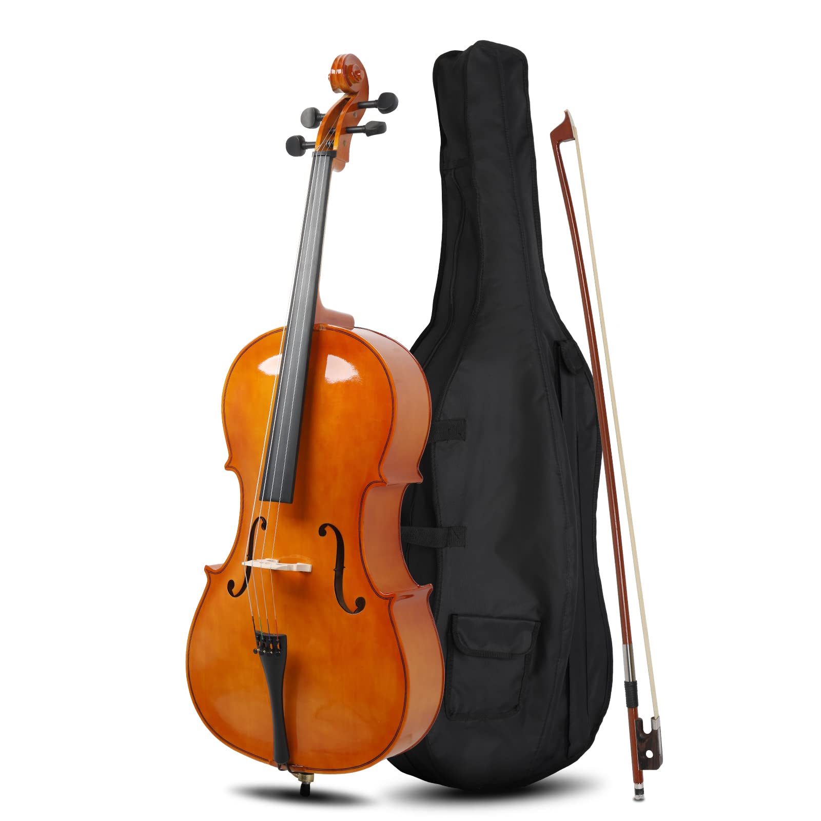 Ktaxon Full-Size Cello, Beginner Cello 4/4, Acoustic Cello Kit | Full Equipment 
