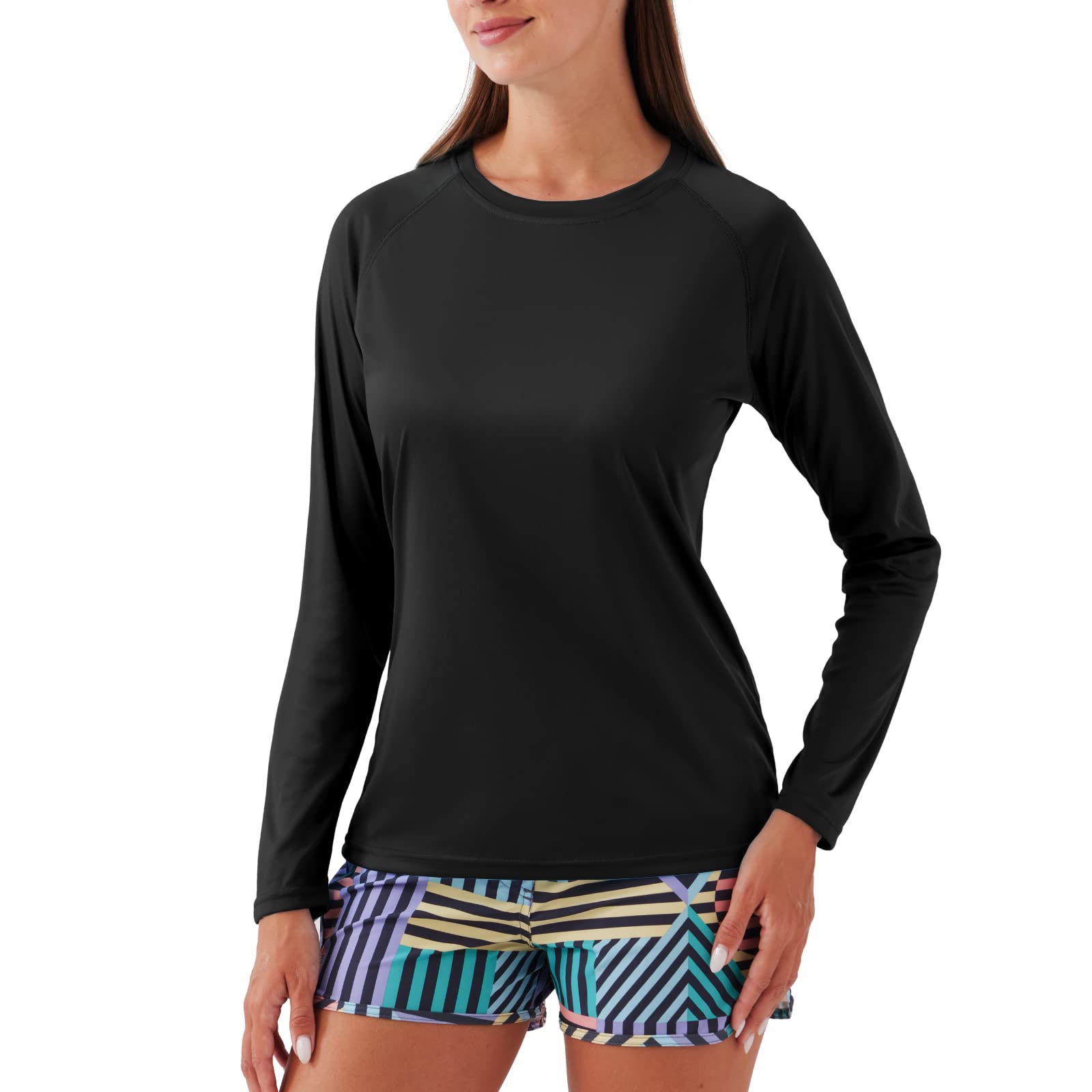NAVISKIN Women's Long Sleeve UPF 50+ Sun Protection Quick Dry Lightweight Hiking