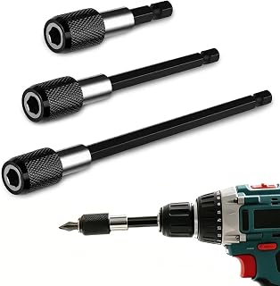 Magnetic Hex Shank Quick Release Extension Rod Set, Drill Bit Driver Extension Bar for Impact Drills, Length 2.36"-5.91" 3pcs