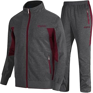 TBMPOY Men's Casual Sports Tracksuit with Full Zip